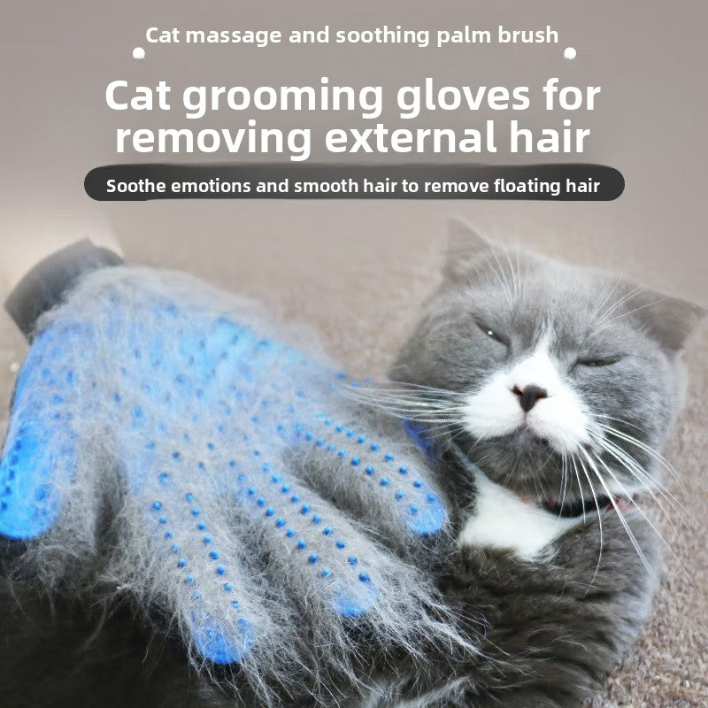 FurMitt Pet Grooming Glove - Silicone Deshedding & Massage Brush for Cats & Dogs